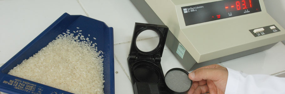 Measurement of the whiteness of rice